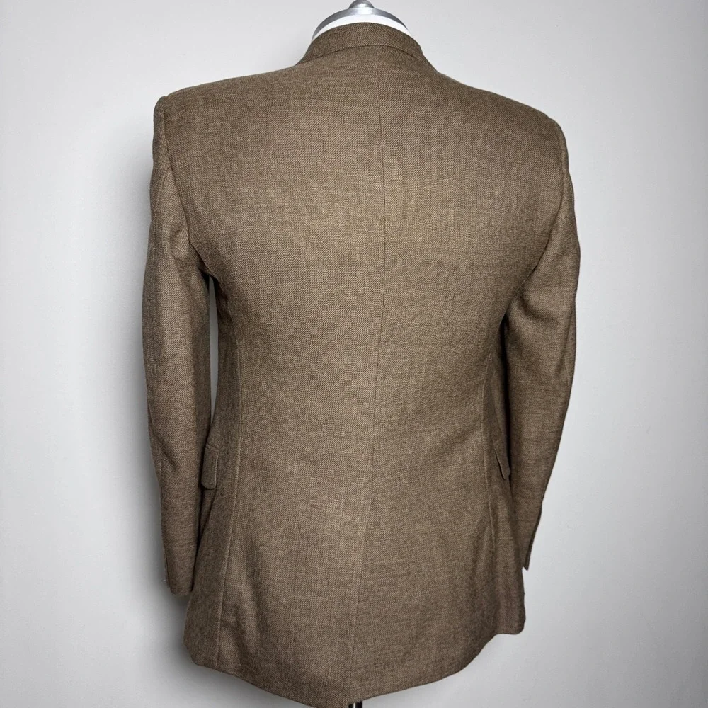 Jos. A. Bank Blazer Mens 42L Brown Solid 100% Wool Two-Button Sport Coat‎